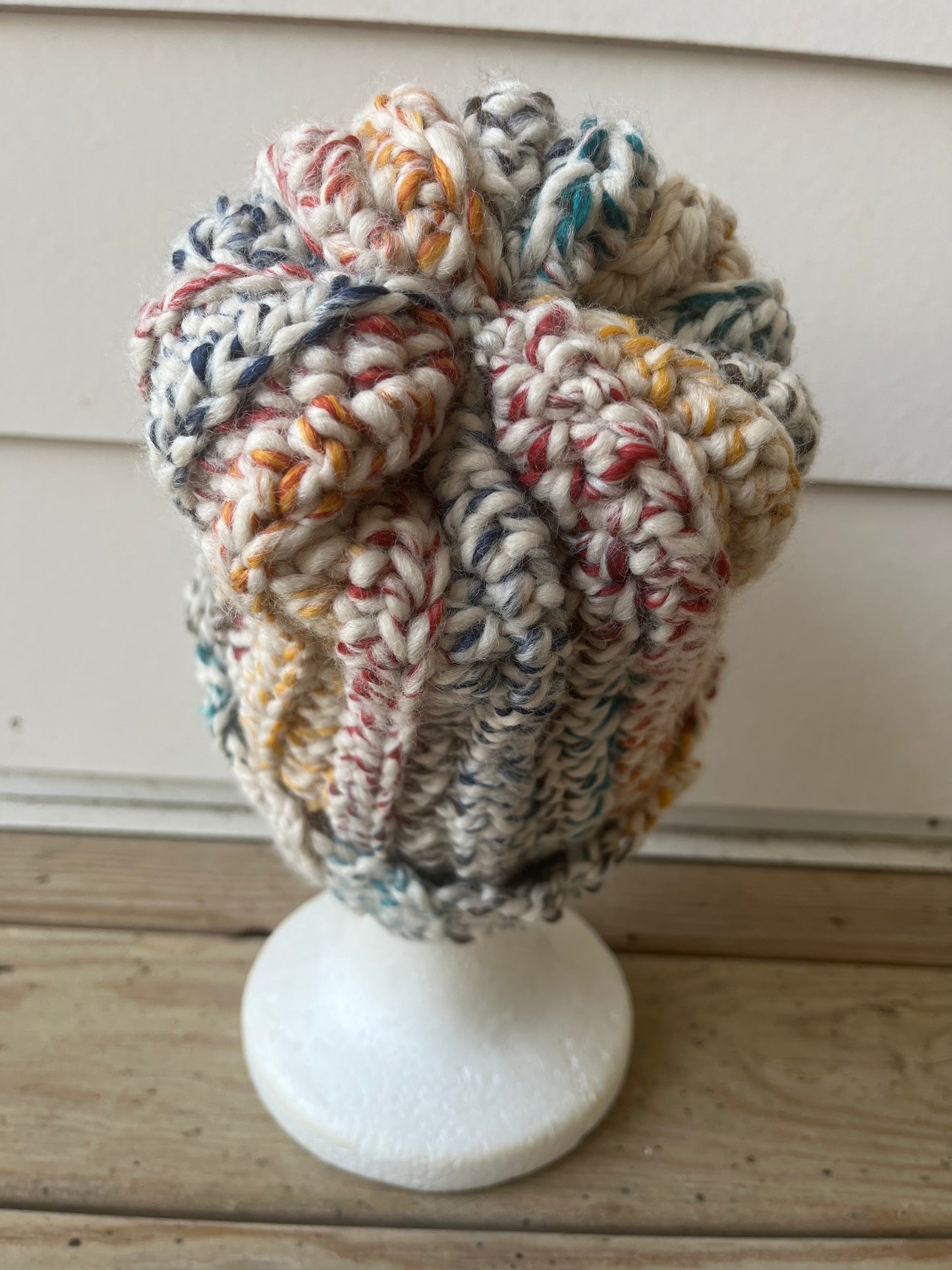 Chunky wool blend beanie