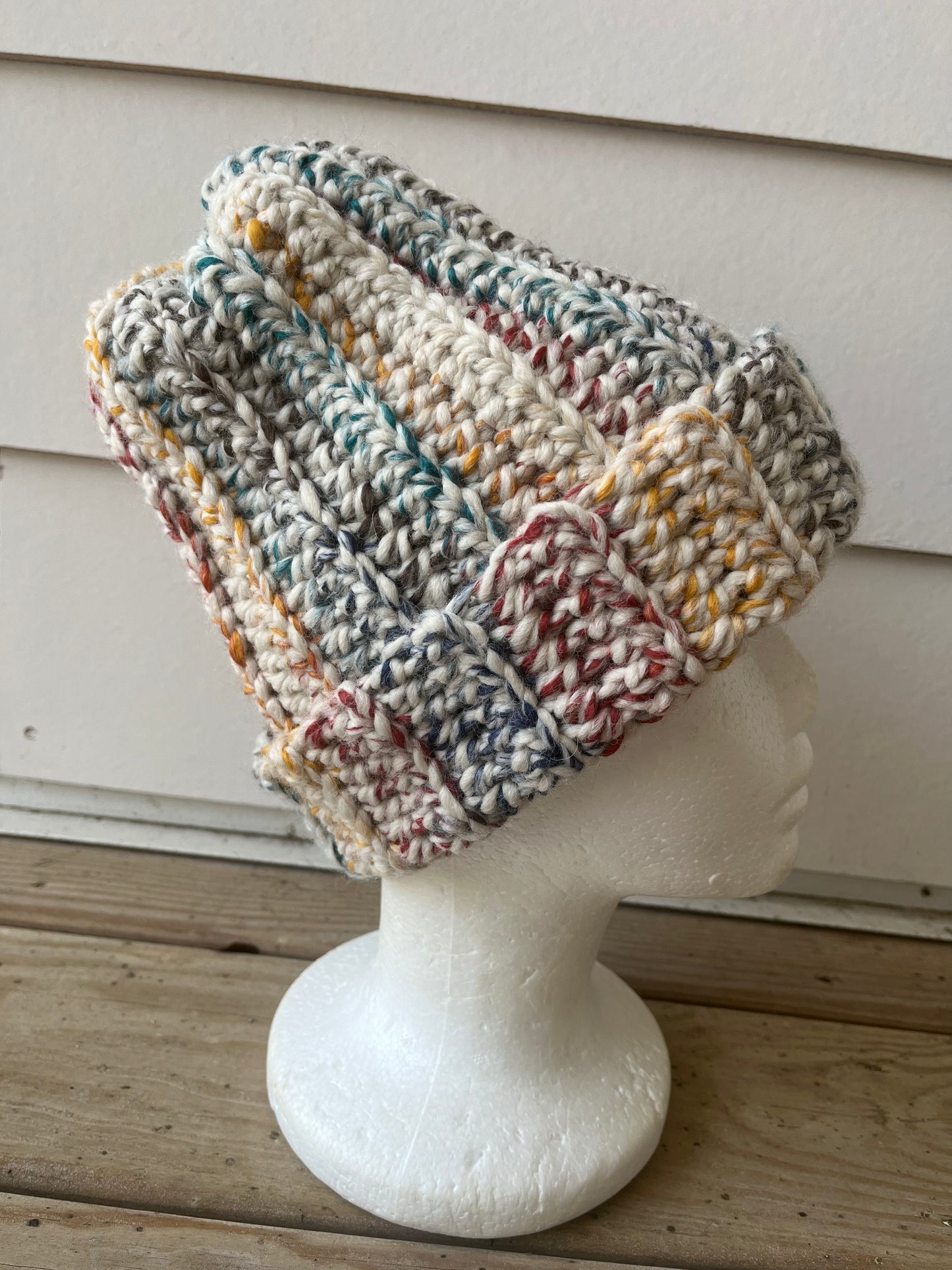 Chunky wool blend beanie
