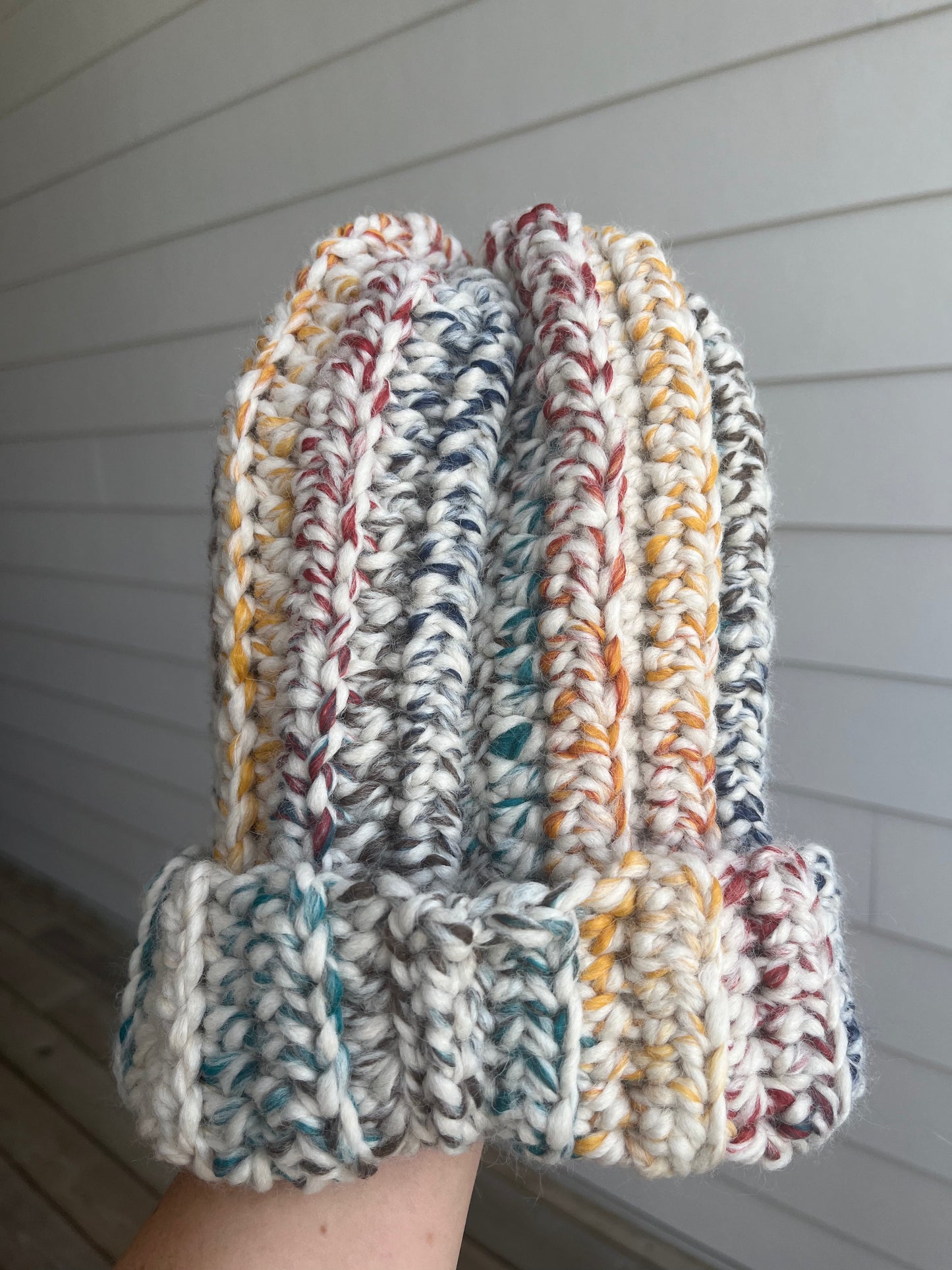 Chunky wool blend beanie